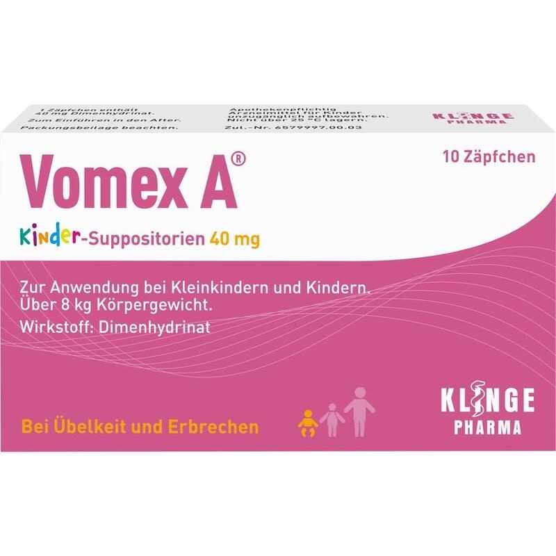 VOMEX A Kinder-Suppositorien 40 mg