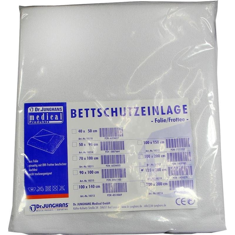BETTSCHUTZEINLAGE Folie Frottee 120x200 cm