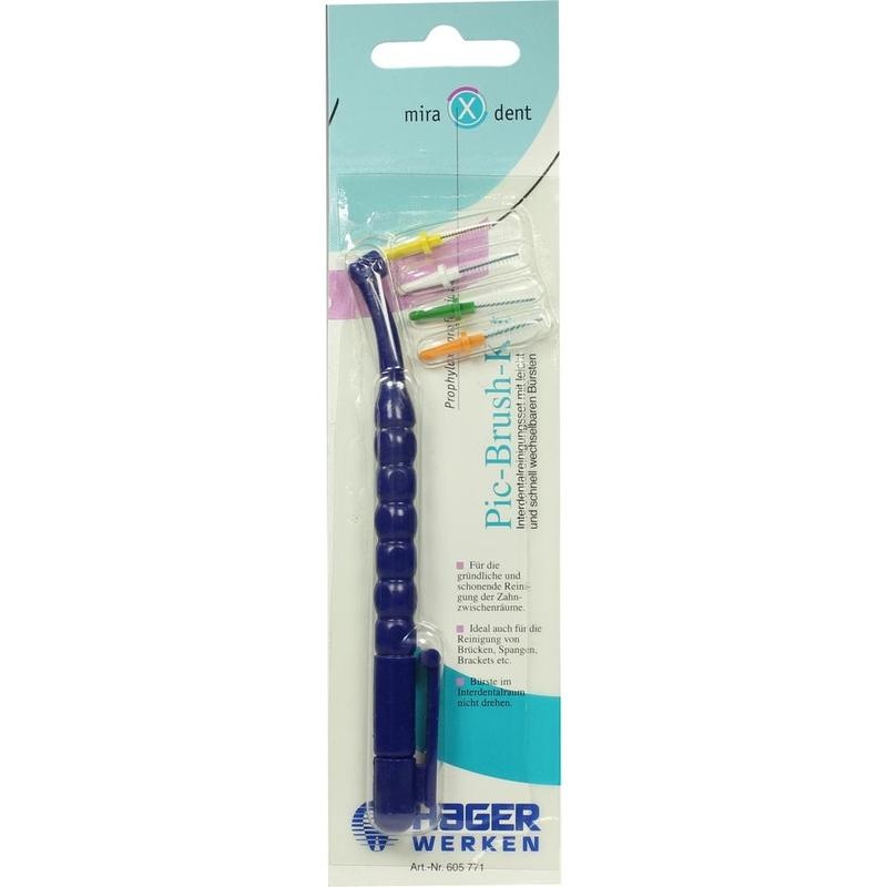 PIC BRUSH Intro Kit blau 1 Griff+4 Bürsten