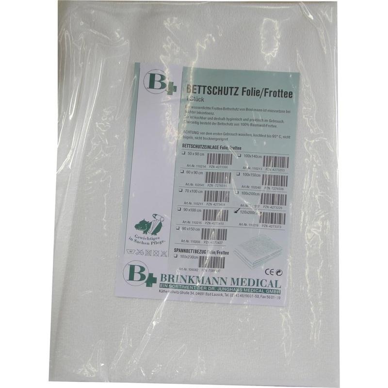 BETTSCHUTZEINLAGE Folie Frottee 120x200 cm