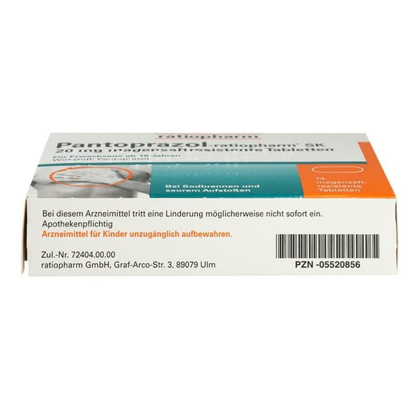 PANTOPRAZOL-ratiopharm SK 20 mg magensaftres.Tabl.