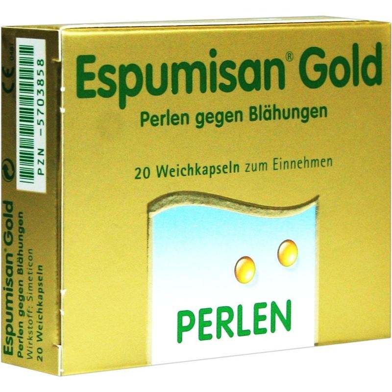 ESPUMISAN Gold Perlen gegen Blähungen