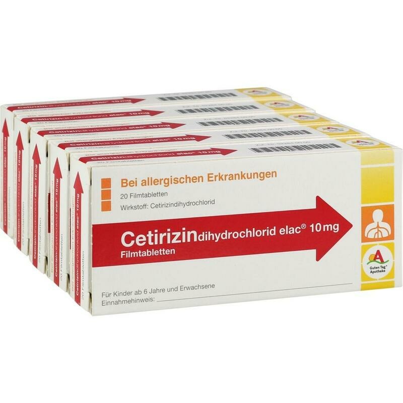CETIRIZINDIHYDROCHLORID elac 10 mg Filmtabletten
