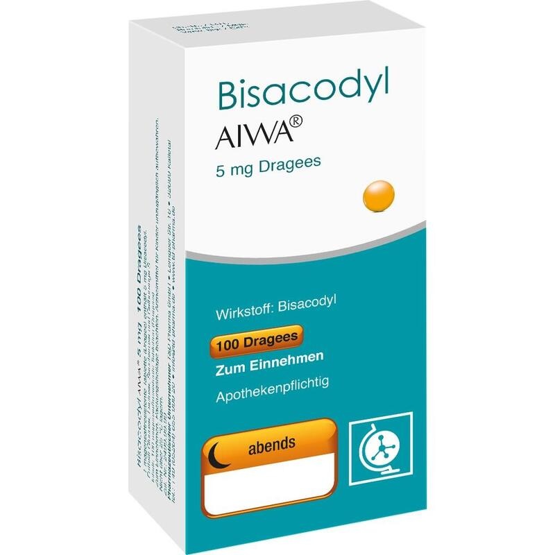 BISACODYL AIWA 5 mg Dragees
