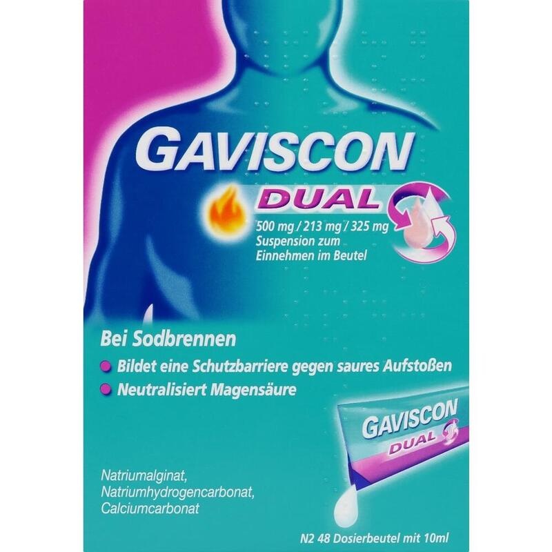 GAVISCON Dual 500mg/213mg/325mg Susp.z.Einn.Btl.