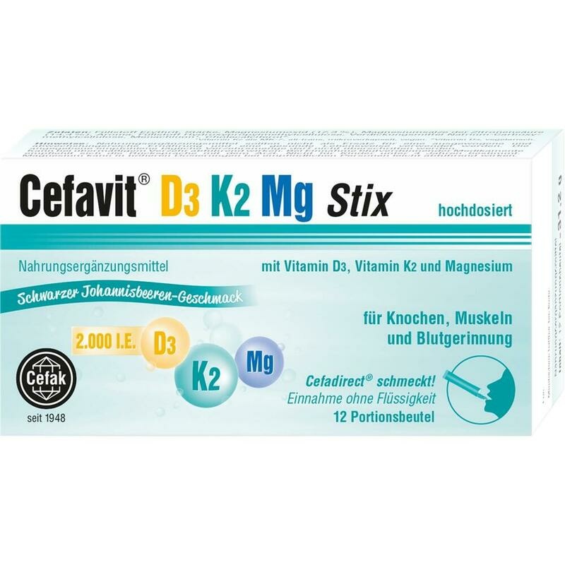 CEFAVIT D3 K2 Mg 2.000 I.E. Stix Granulat