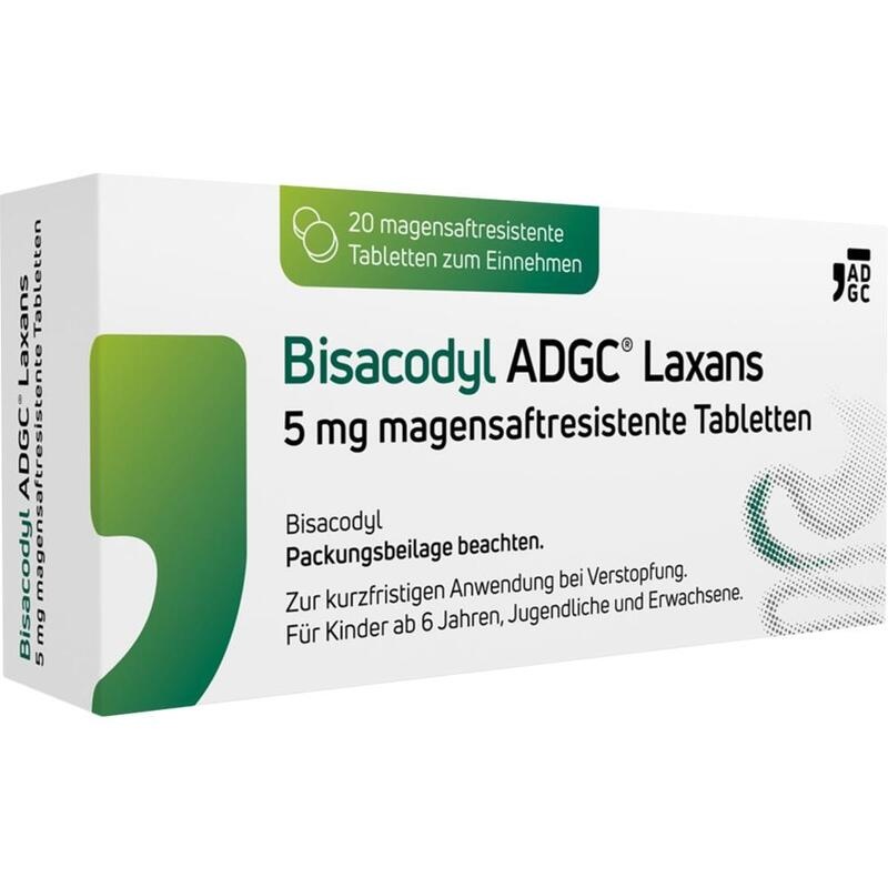 BISACODYL ADGC Laxans 5 mg magensaftres.Tabletten