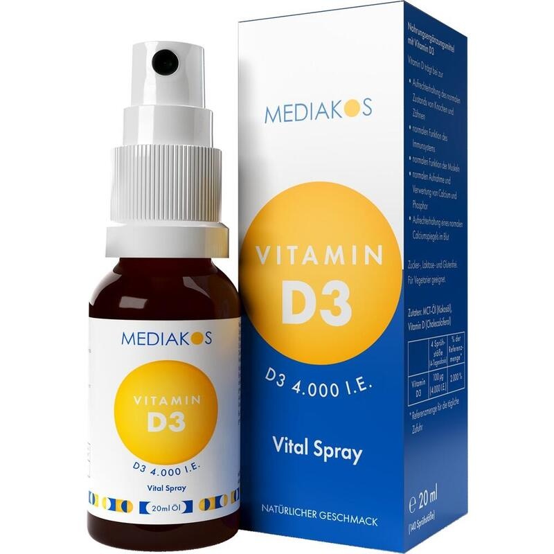 VITAMIN D3 4000 I.E. Mediakos Vital Spray