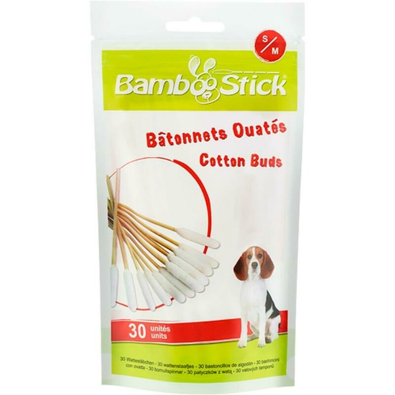 BAMBOOSTICK S/M Watte-Ohrreiniger f.Hunde/Katzen