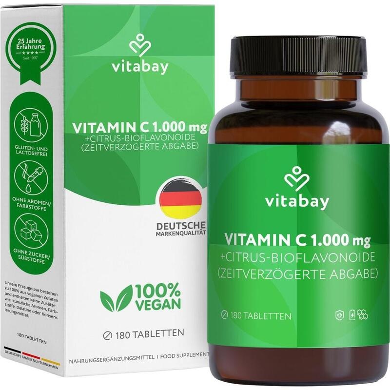 VITAMIN C+BIOFLAVONOIDE 1000 mg vegan hochdosiert