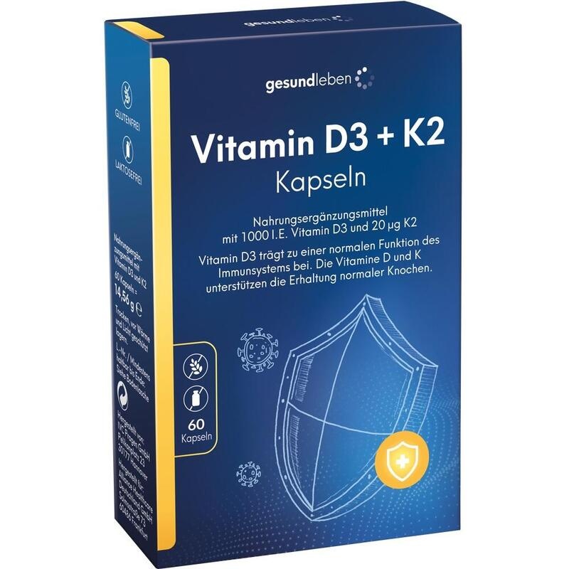 GESUND LEBEN Vitamin D3+K2 Weichkapseln