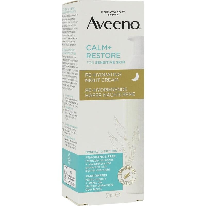 AVEENO Calm+ Restore Re-Hydrierende Hafer Nachtcr.